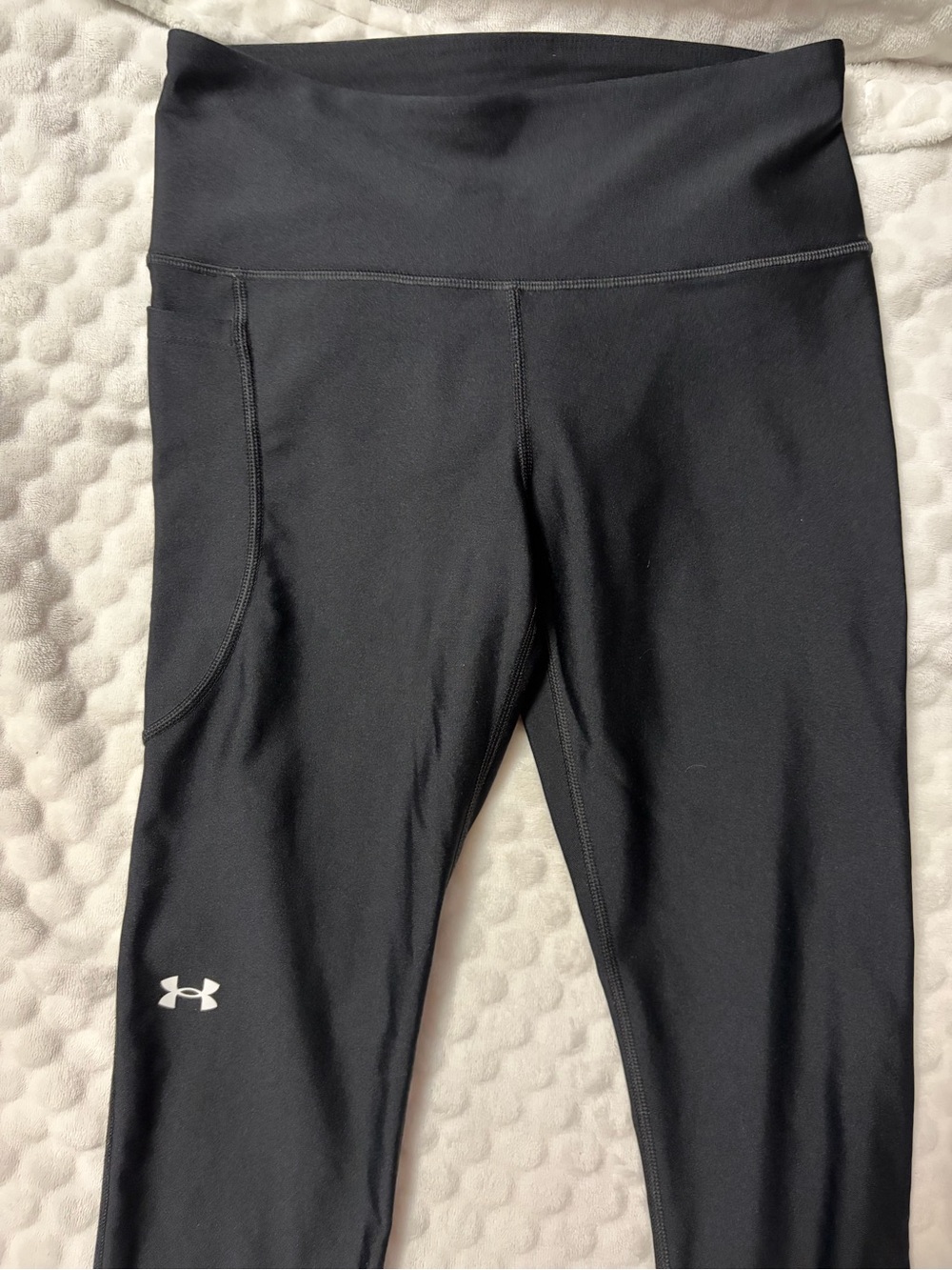 Under Armour Black Performance Leggings with Side Pocket 3/4